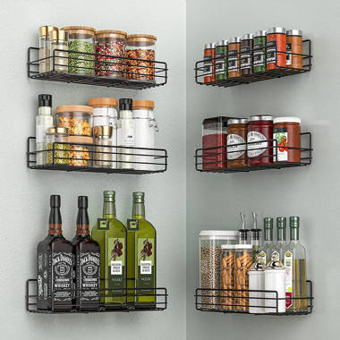 Wall mounted discount kitchen spice rack